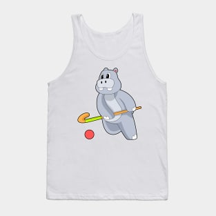 Hippo Hockey Hockey stick Tank Top